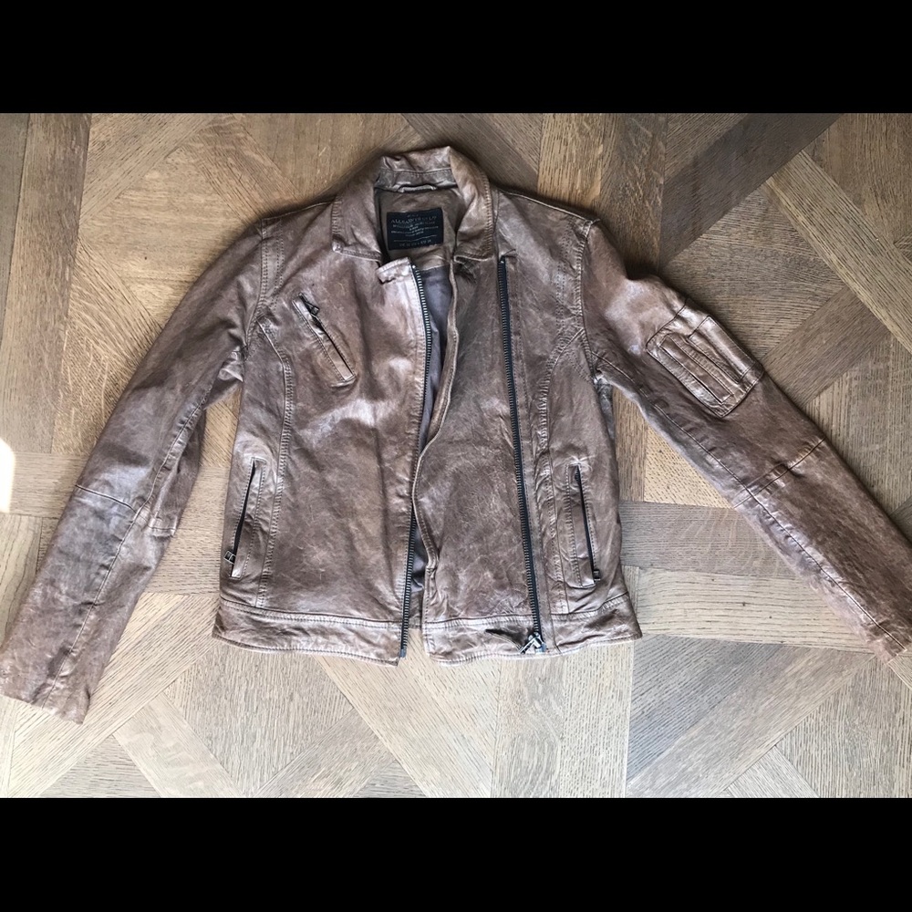 All saints leather jacket